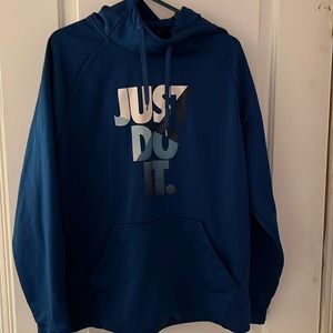 Nike blue. Outerwear hoodie.